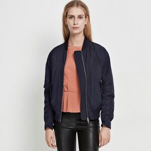 Samsoe Samsoe Thoras Bomber Jacket in Dark Sapphire - M